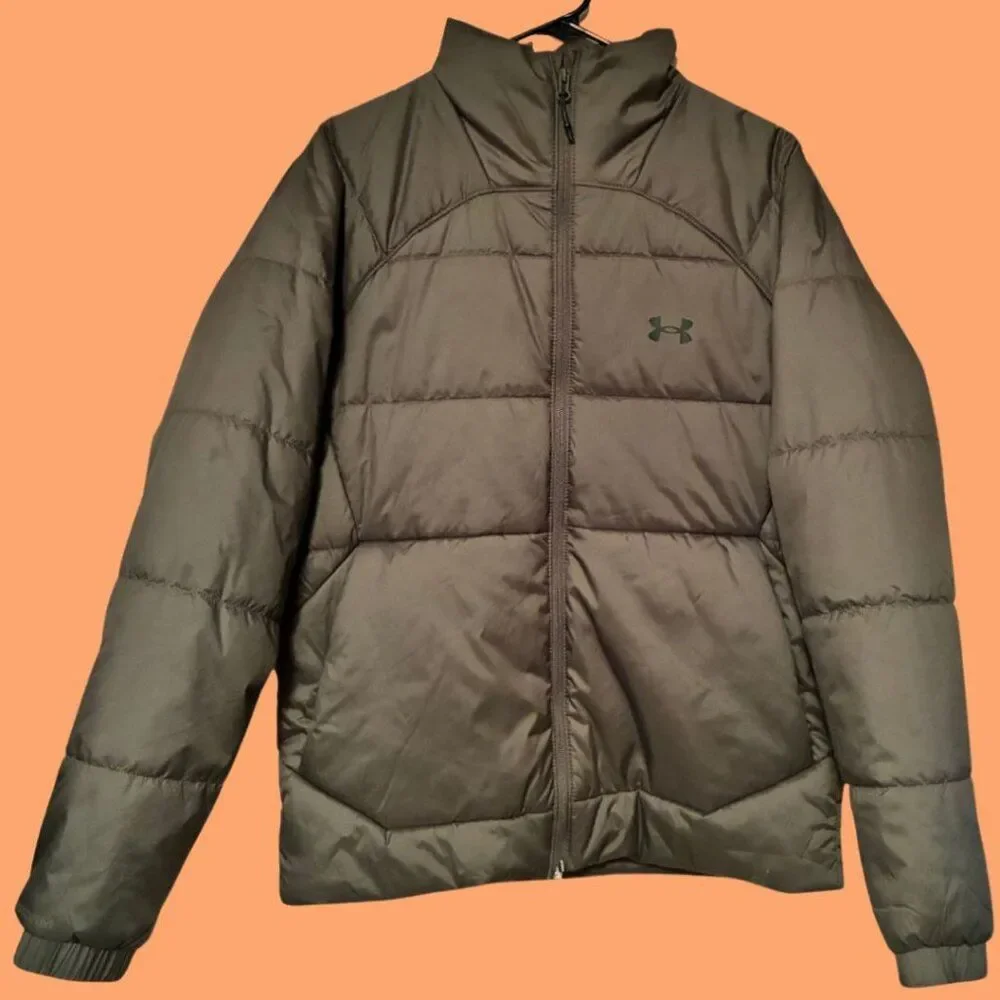 NWOT Under Armour Jacket Men’s Size Medium Lightweight Puffer jacket Army Green